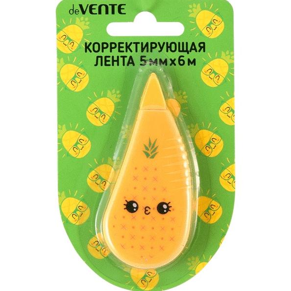 Корректир. лента 5мм х 6м "deVENTE. Pineapple" регулировка натяжения ленты, оранжевый непрозрачный