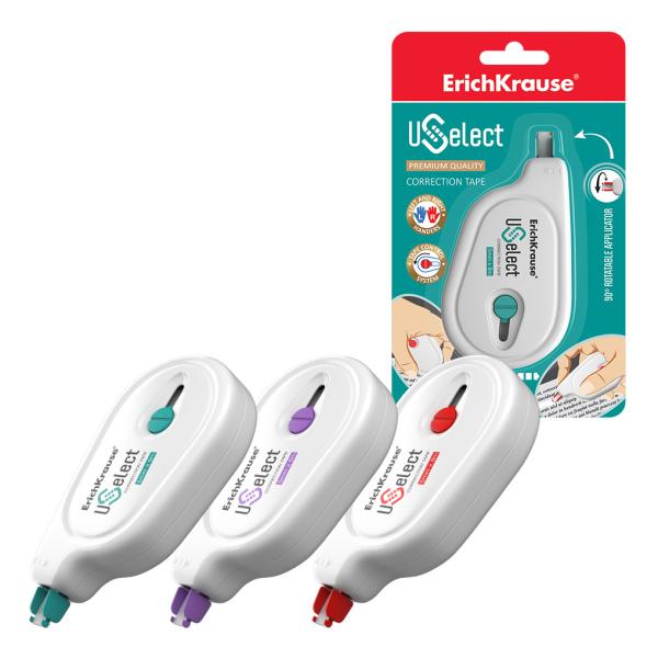 Корректир. лента 5мм х 8м ErichKrause® USelect с поворотным аппликатором,