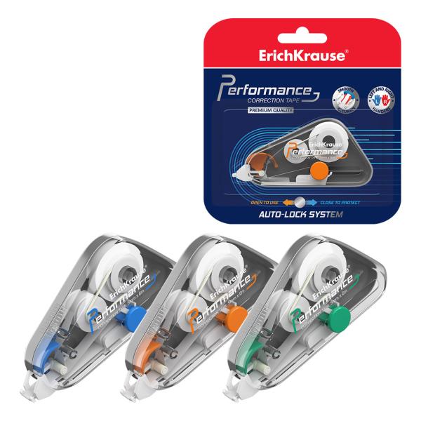 Корректирующая лента 5 мм х 6 м ErichKrause® Performance с фиксацией аппликатора auto-lock, 
