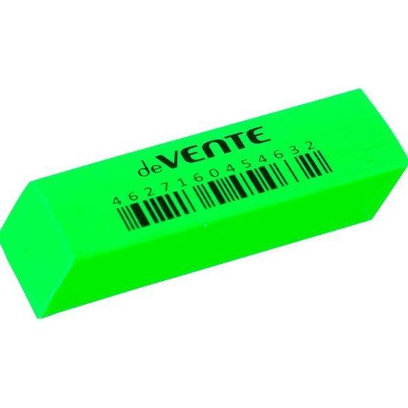 Ластик "deVENTE. Neon" синтетический каучук, прямоугольный скошенный цветной, 56x19x9 мм, dust-free