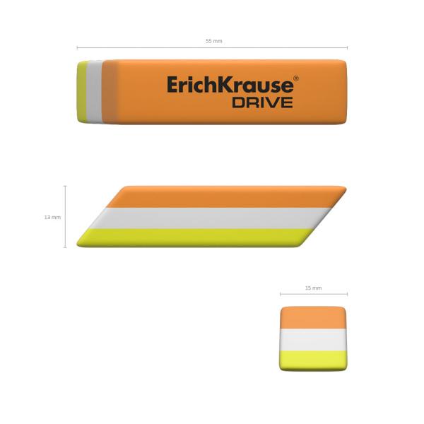 Ластик ErichKrause DRIVE 57х15х13 мм