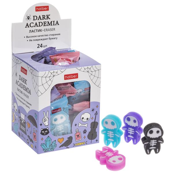 Ластик Hatber PVC Dark Academia/Темная академия   24шт в картонной Дисплей-витрине