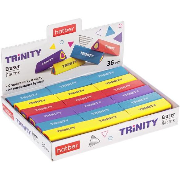 Ластик Hatber Trinity NEW 45х16х16мм