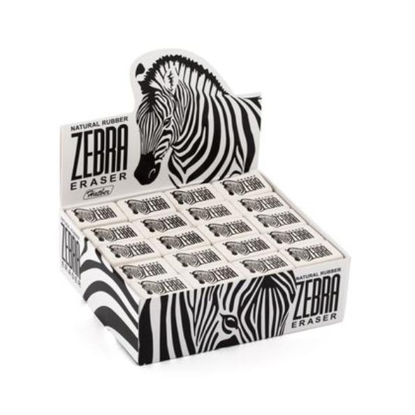 Ластик Hatber Zebra 32х18х8 мм (натур. каучук)