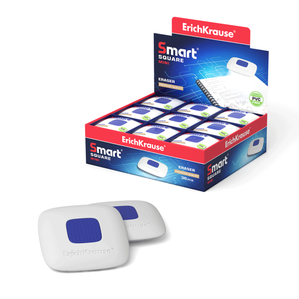 Ластик с пластиковым держателем ErichKrause® Smart Mini Square