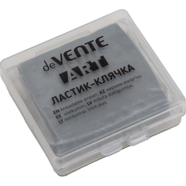Ластик-клячка "deVENTE. Art" синтетический каучук, прямоугольный, серый, 40x40x10 мм, мягкая текстур
