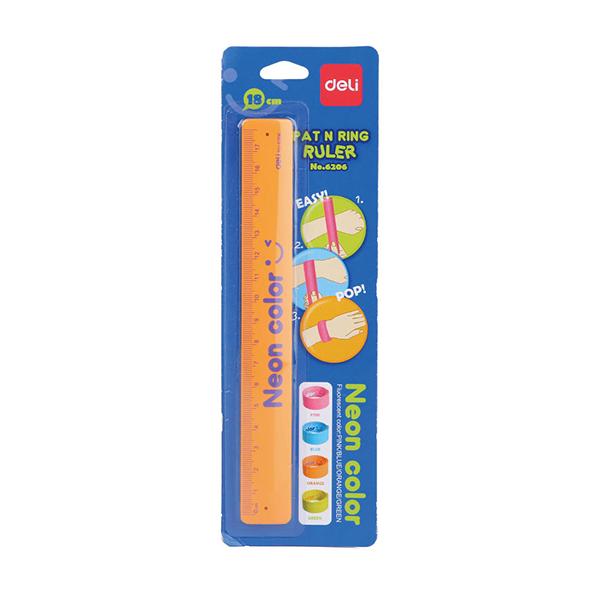 Линейка 18 см гибкая Deli