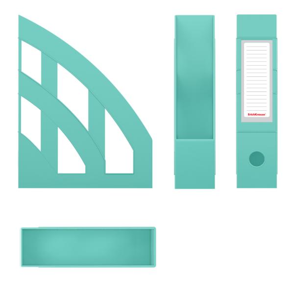 Лоток вертикальный ErichKrause® Office, Pastel Mint, 75мм, мятный