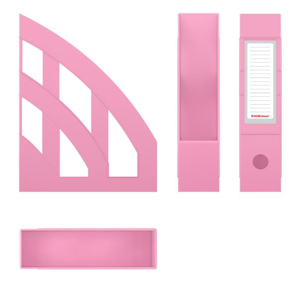 Лоток вертикальный ErichKrause® Office, Pastel, 75мм, розовый