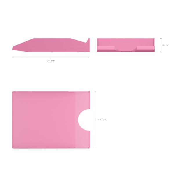 Лоток горизонтальный ErichKrause® Office, Pastel, розовый