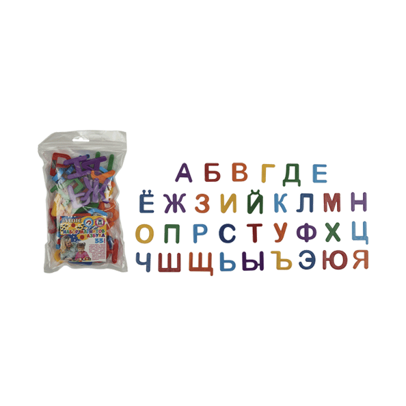 Магниты д/доски "deVENTE. Азбука на магнитах" 7 цв. 33 буквы