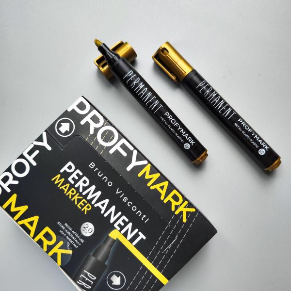 Маркер перманентный "PROFYMARK", ЗОЛОТОЙ