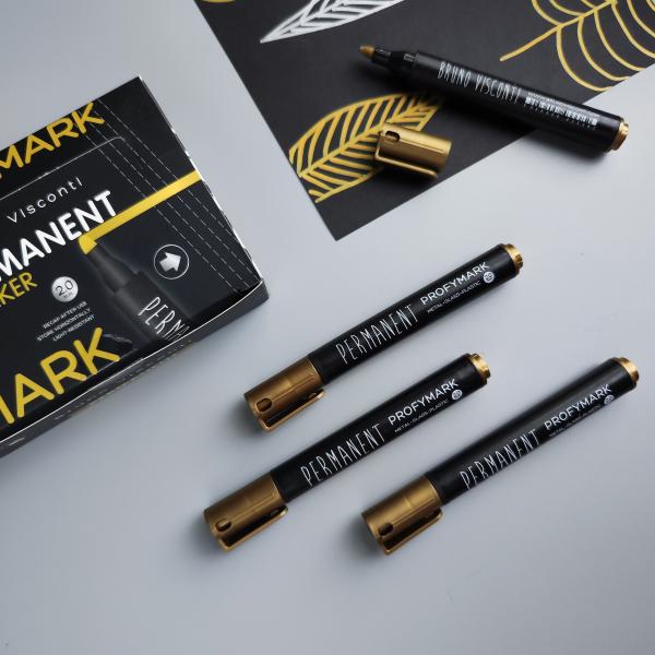 Маркер перманентный "PROFYMARK", ЗОЛОТОЙ