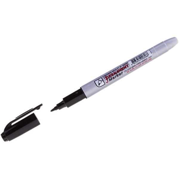 Маркер перманентный 1 мм Crown "Multi Marker Super Slim" черный, пулевидный