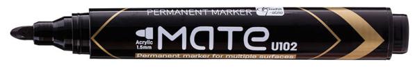 Маркер перманентный 1,5 мм Deli  Mate черный круглый пиш. наконечник