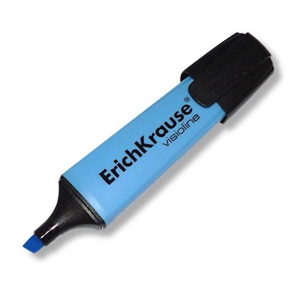 Маркер-текстовыделитель ErichKrause V-12 голубой