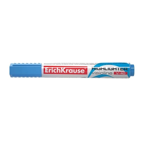 Маркер-текстовыделитель ErichKrause V-40 голубой