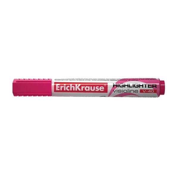 Маркер-текстовыделитель ErichKrause V-40 розовый