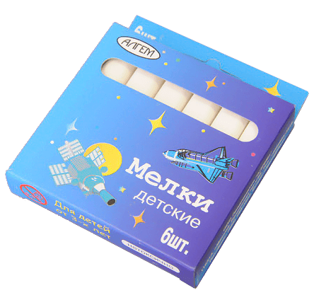 Мел белый 6 шт. АЛГЕМ 