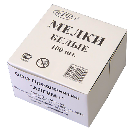 Мел белый АЛГЕМ 100 шт.