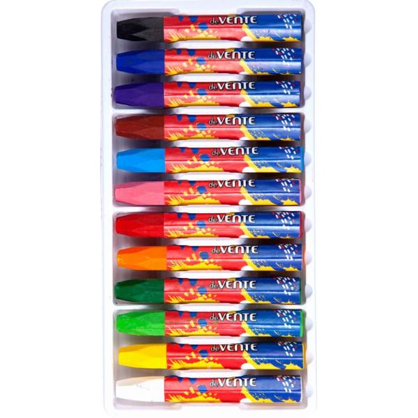 Мелки пастельные масляные"deVENTE. Cosmo" 12 цв. шестигранное сечение 74x10 мм, в к/к с коррексом