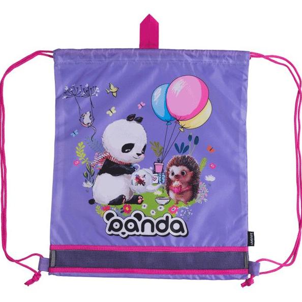 Мешок для обуви 40*47 "deVENTE. Panda" водоотталкивающая ткань, на веревочной завязке, с вставкой из