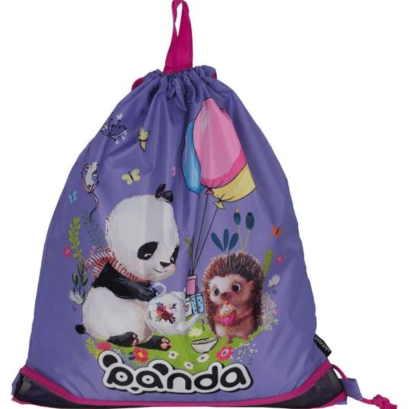 Мешок для обуви 40*47 "deVENTE. Panda" водоотталкивающая ткань, на веревочной завязке, с вставкой из
