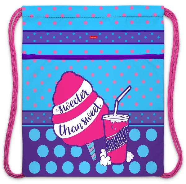 Мешок для сменной обуви Hatber 34х47 см с карманом "Sweets"