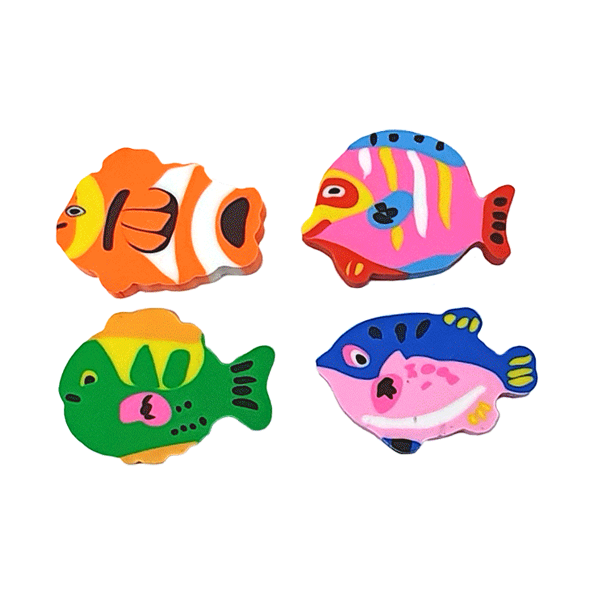 Набор ластиков 2 шт. "deVENTE. Fish" синтетический каучук, в пластиковой упаковке