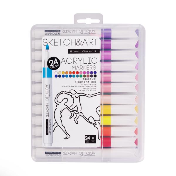 Набор маркеров акриловых "SKETCH&ART" 24 ЦВ.