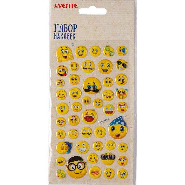 Набор наклеек для творчества "deVENTE. Emoji.1" 16x9 см, в пластиковом пакете с блистерным подвесом