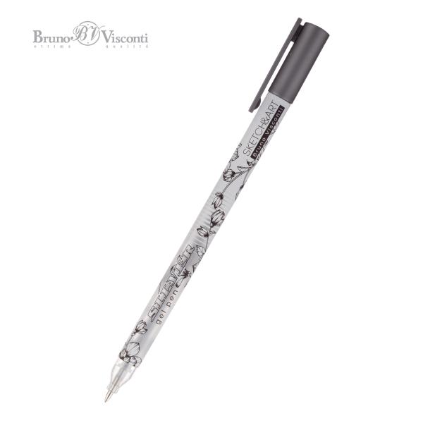 Набор ручек гелевых  3 шт. "Sketch&Art "Uni Write.GOLD/SILVER/WHITE", 0.8 мм,