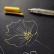 Набор ручек гелевых  3 шт. "Sketch&Art "Uni Write.GOLD/SILVER/WHITE", 0.8 мм,