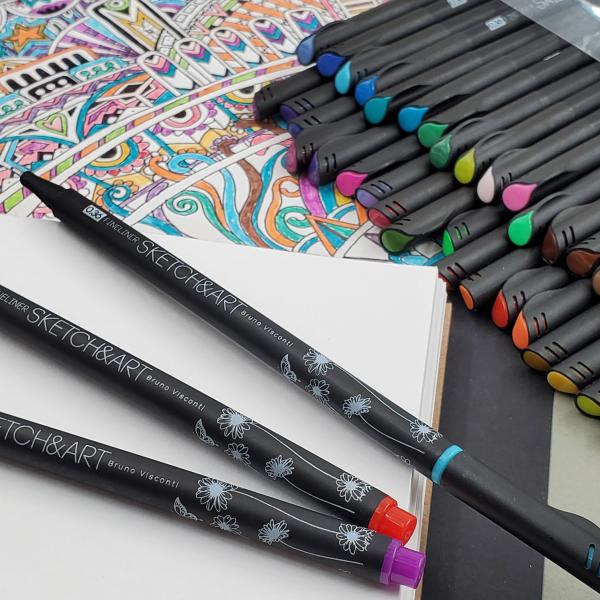 Набор скетч линеров "SKETCH&ART. BLACK EDITION"  0.36 ММ, 36 ЦВ.