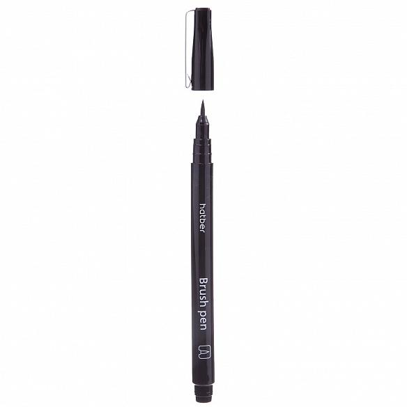 Набор линеров черных Hatber Noir/Нуар -Terra Colora- 01./0.3/0.5/0.7mm/Brush 5шт в прозрачном ПВХ-б