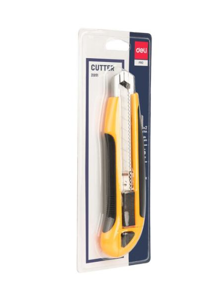 Нож канцелярский Deli фиксатор усиленный сталь ассорти