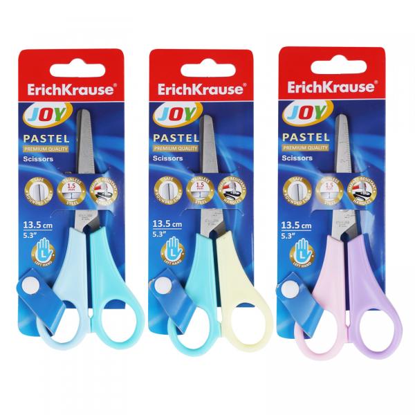 Ножницы 135 мм ErichKrause JOY ® Pastel, для левшей ассорти