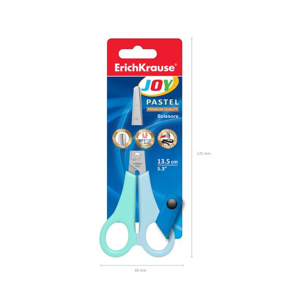 Ножницы 135 мм ErichKrause® Joy Pastel, (в блистере по 1 шт.)