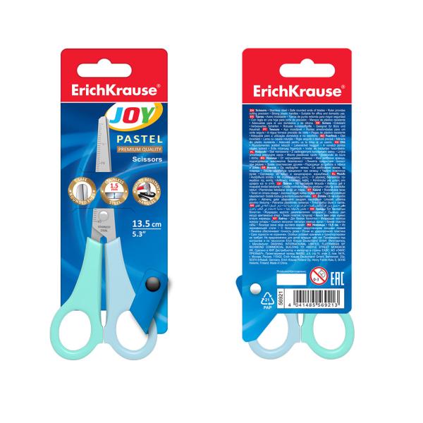 Ножницы 135 мм ErichKrause® Joy Pastel, (в блистере по 1 шт.)
