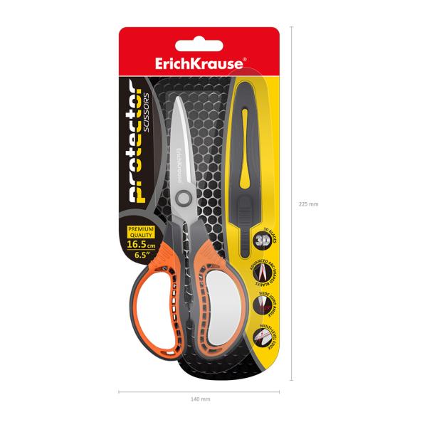 Ножницы 165 мм ErichKrause Protector чехол