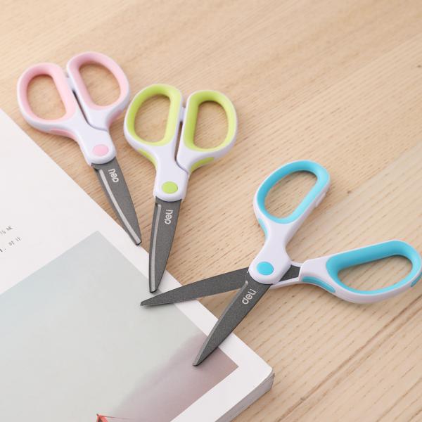 Ножницы 175 мм Deli Soft-touch Teflon Effortless сталь ассорти