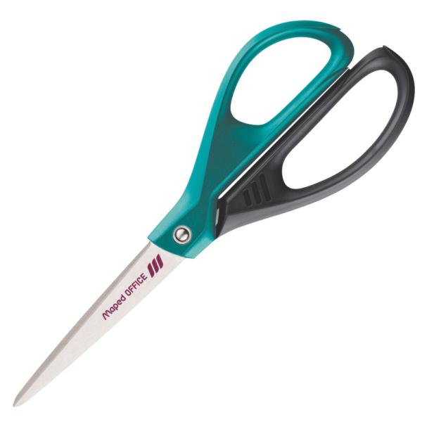 Ножницы 210 мм Maped ESSENTIALS GREEN DECO эргономичные, асимметричные, цв. ассорти, в блистере
