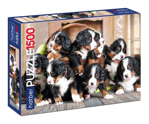 Пазлы 1500 эл. А1 830х580мм "Щенячья нежность" "Premium"