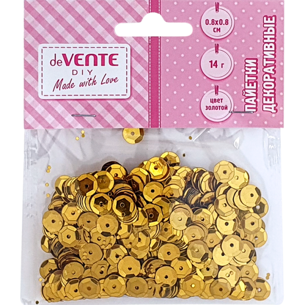 Пайетки 14 гр. deVENTE Metallic Золото