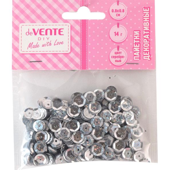 Пайетки 14 гр. deVENTE Metallic Серебро