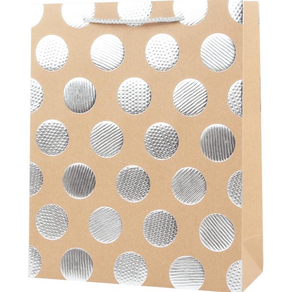 Пакет подарочный бум. "deVENTE. Polka dots" вертикальный, 18x23x8 см, с конгревом и фольгированием