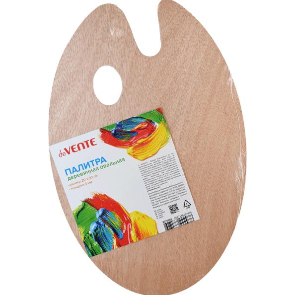 Палитра 20*30 см, дерево, овальная, deVENTE
