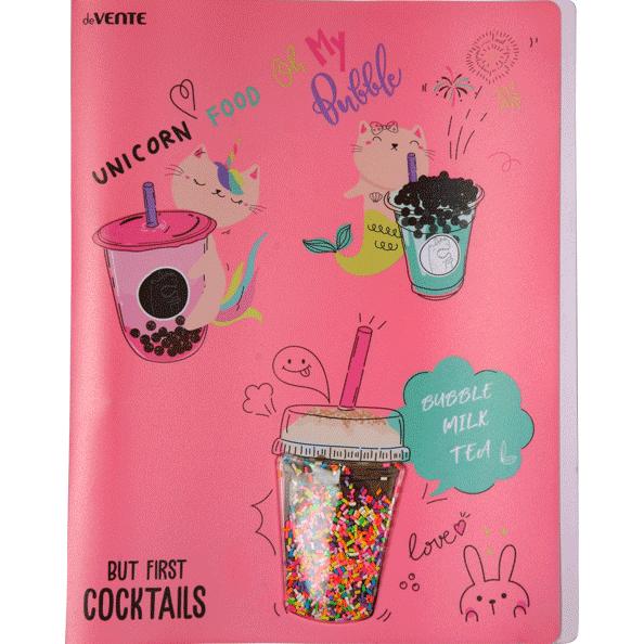 Папка 2 кольца 25 мм А4 "deVENTE. Unicorn Cocktail" 500 мкм, пастельный розовый