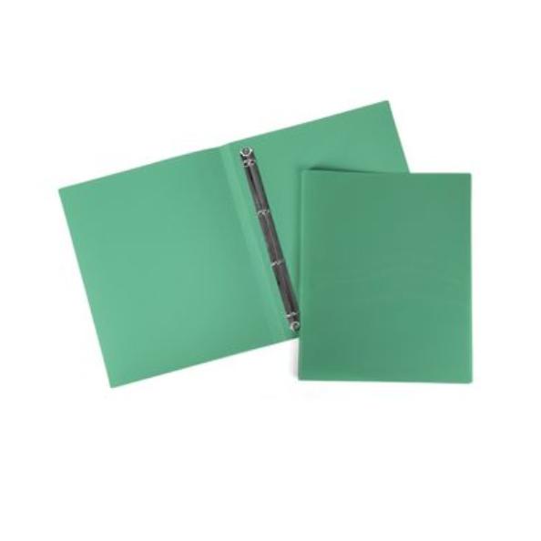 Папка 4 кольца 25 мм Hatber А4 LINE Зеленая