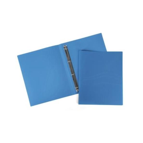 Папка 4 кольца 25 мм Hatber А4 LINE Синяя